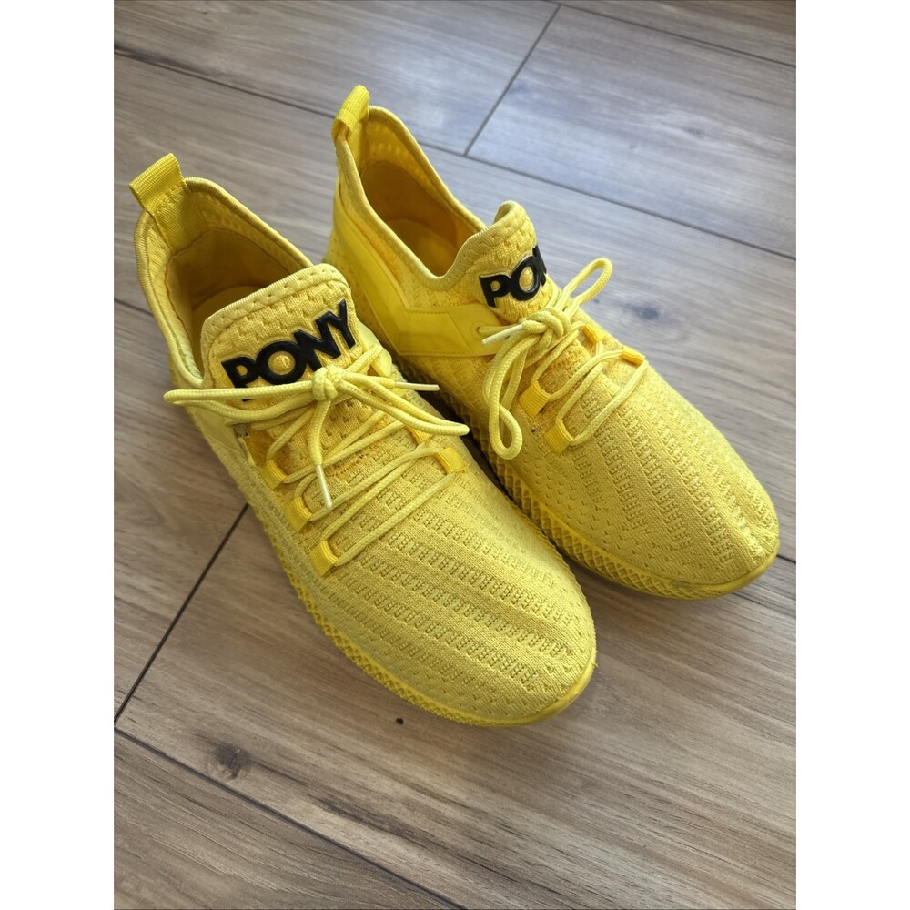 Pony PP2 Tempo Ladies Lightweight Mesh Fabric Athletic Yellow Shoes, Size 8